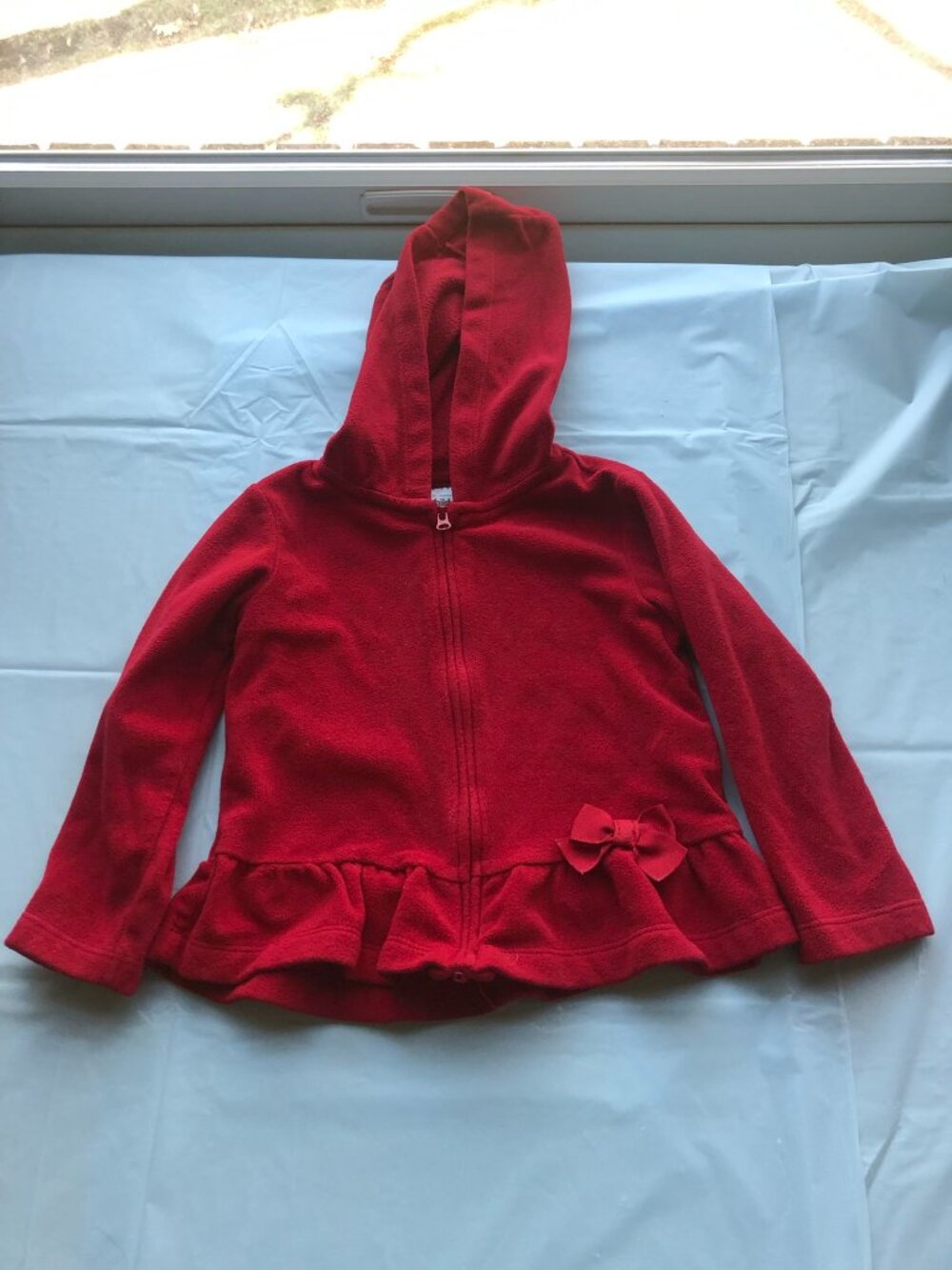 Carter's Child of Mine 24-months Zip-up Sweater w/hood; Red; Like new condition